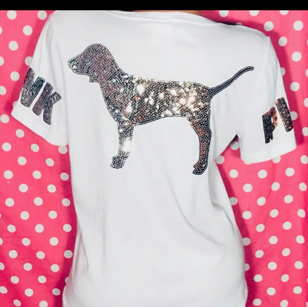 ISO VS PINK BLING DOG T SHIRT